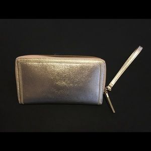 Ladies gold metallic wallet by Halogen